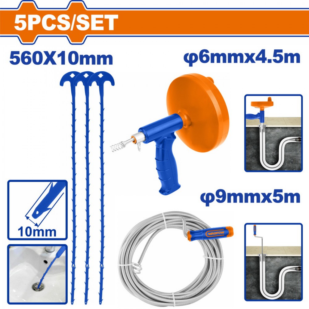 WADFOW ΣΕΤ ΑΠΟΦΡΑΚΤΙΚΩΝ ΣΩΛΗΝΩΝ 5 ΤΕΜ (WDD9301)