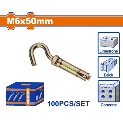 WADFOW ΒΙΣΜΑ ΜΕΤΑΛΛΙΚΟ Β.Τ ΜΕ ΓΑΝΤΖΟ 6X50mm 100TEM (WDQ4511)