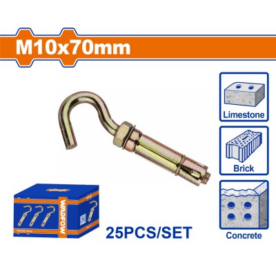 WADFOW ΒΙΣΜΑ ΜΕΤΑΛΛΙΚΟ Β.Τ ΜΕ ΓΑΝΤΖΟ 10X70mm 25TEM (WDQ4533)