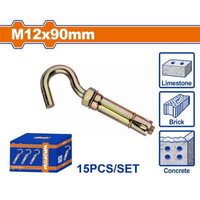 WADFOW ΒΙΣΜΑ ΜΕΤΑΛΛΙΚΟ Β.Τ ΜΕ ΓΑΝΤΖΟ 12X90mm 15TEM (WDQ4544)