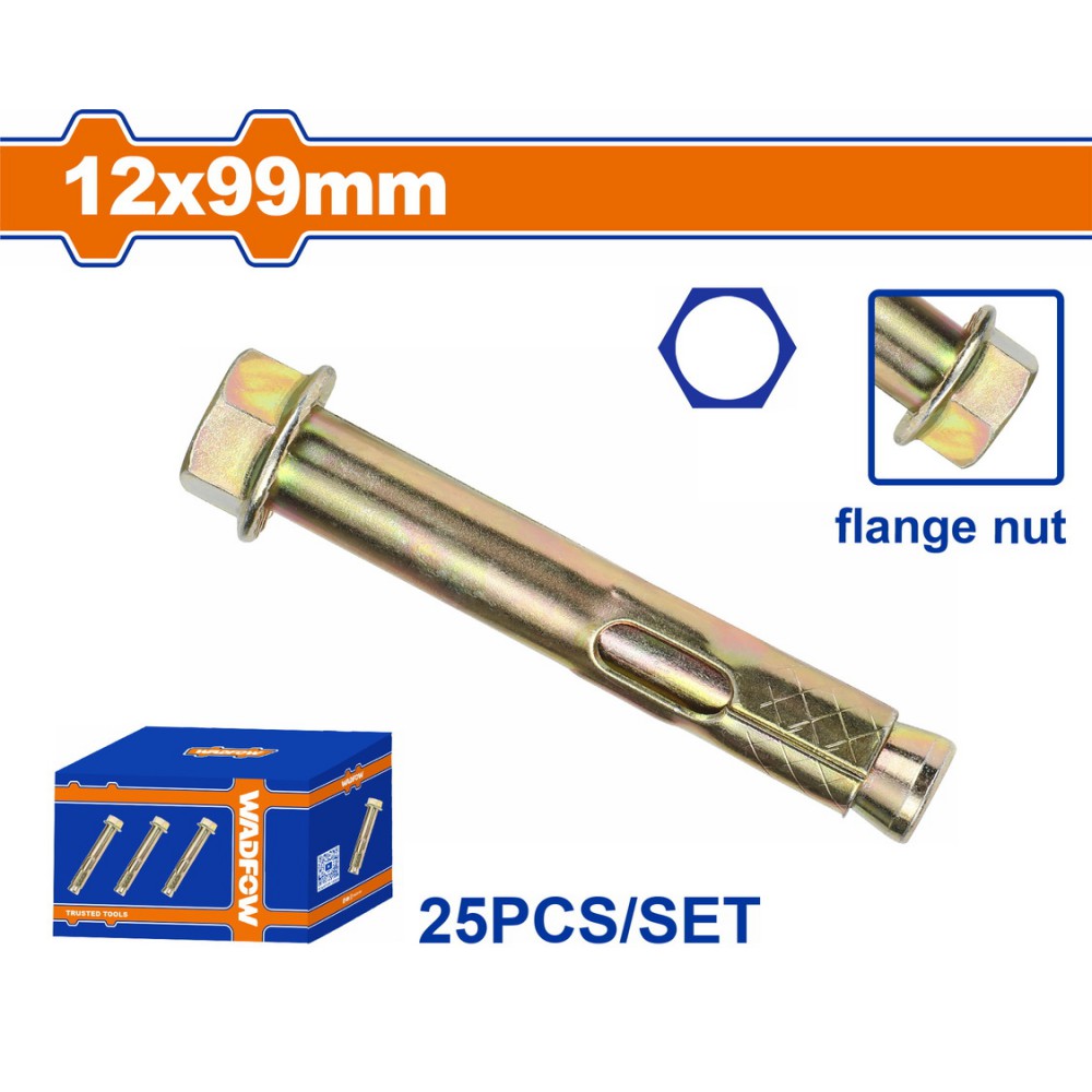 WADFOW ΒΙΣΜΑΤΑ ΜΕΤΑΛΛΙΚΑ ΜΕ ΒΙΔΑ ΦΛΑΝΤΖΑΣ 12 Χ 99 25ΤΕΜ (WDQA535)