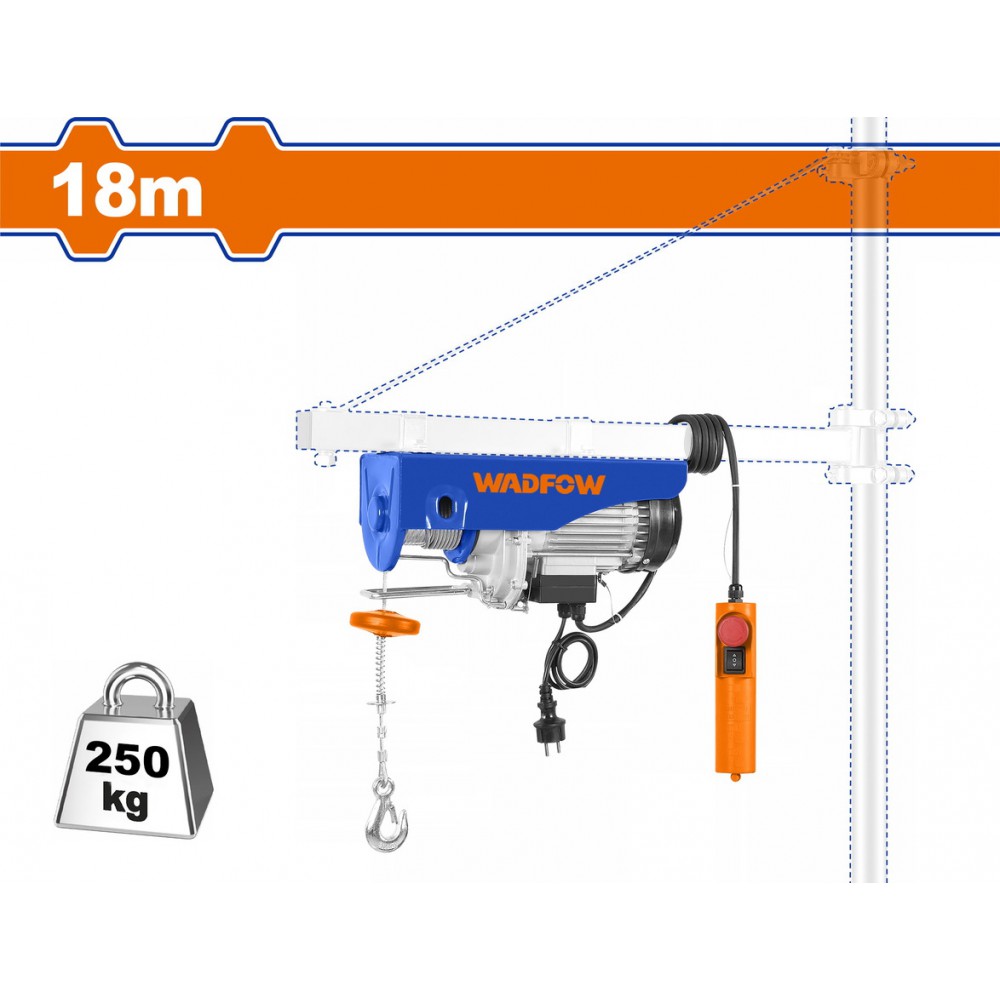 WADFOW ΗΛΕΚΤΡΙΚΟ ΠΑΛΑΓΚΟ 450W 125/250Kg 18m (WETH1A04)