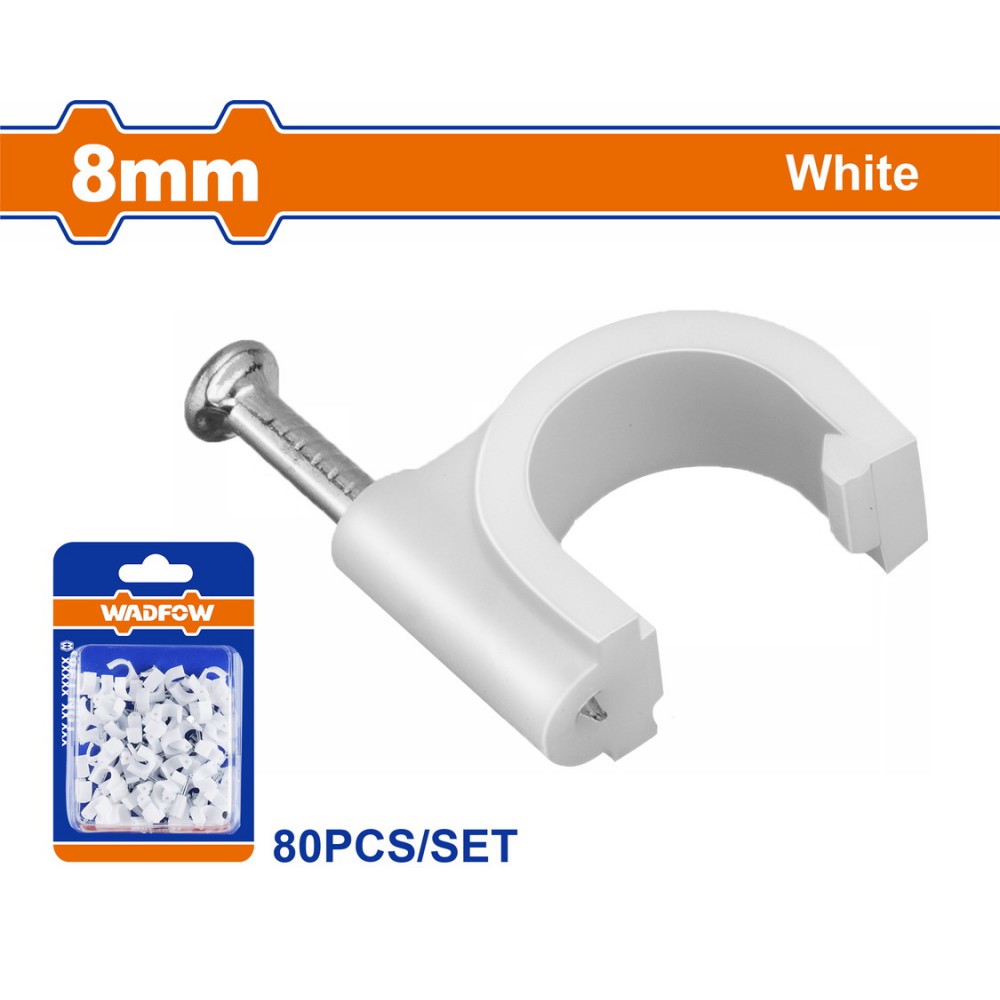 WADFOW ΡΟΚΑ ΣΤΗΡΙΞΗΣ ΚΑΛΩΔΙΩΝ 8mm 80ΤΕΜ (WFQ1K08)