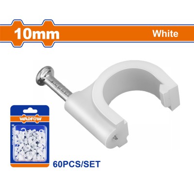 WADFOW ΡΟΚΑ ΣΤΗΡΙΞΗΣ ΚΑΛΩΔΙΩΝ 10mm 60ΤΕΜ (WFQ1K10)