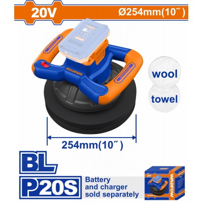 WADFOW ΑΛΟΙΦΑΔΟΡΟΣ ΜΠΑΤ. Li-ion 20V / 254mm ΧΩΡΙΣ ΜΠΑΤΑΡΙΑ & ΦΟΡΤΙΣΤΗ (WHL35254)