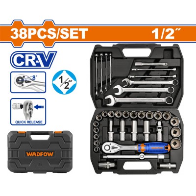 WADFOW ΚΑΣΕΤΙΝΑ ΚΑΡΥΔΑΚΙΑ 1/2" 38ΤΕΜ (WHS2038)