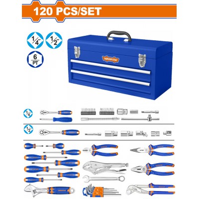 WADFOW ΕΡΓΑΛΕΙΟΘΗΚΗ ΜΕΤΑΛΛΙΚΗ ΜΕ 120ΤΕΜ ΕΡΓΑΛΕΙΑ (WHS3120)