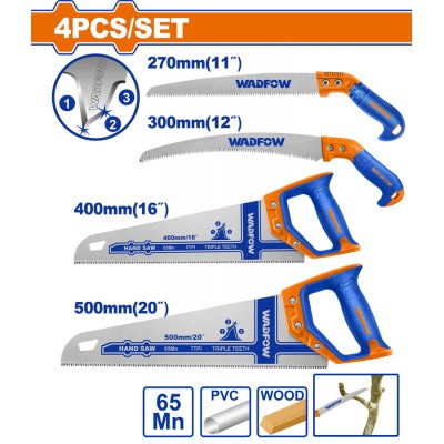 WADFOW ΣΕΤ ΠΡΙΟΝΙΑ ΚΛΑΔΕΜΑΤΟΣ & ΣΕΓΑΤΣΕΣ ΞΥΛΟΥ 4TEM (WHWPH04)