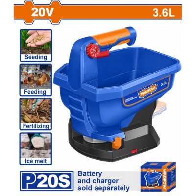 WADFOW ΔΙΑΣΚΟΡΠΙΣΤΗΣ ΣΠΟΡΩΝ ΜΠΑΤ. Li-ion 20V ΧΩΡΙΣ ΜΠΑΤΑΡΙΑ & ΦΟΡΤΙΣΤΗ (WLSS1520)