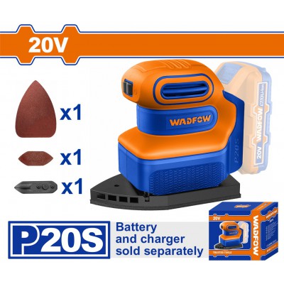 WADFOW ΠΑΛΜΙΚΟ ΤΡΙΒΕΙΟ ΧΟΥΦΤΑΣ ΤΡΙΓΩΝΙΚΟ ΜΠΑΤ. Li-ion 20V ΧΩΡΙΣ ΜΠΑΤΑΡΙΑ & ΦΟΡΤΙΣΤΗ (WRAP5020)