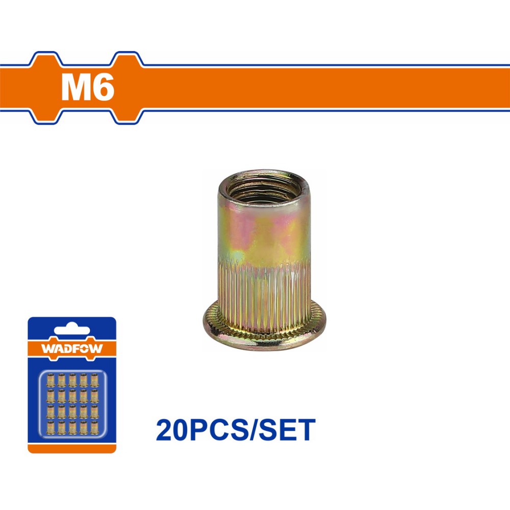WADFOW ΠΡΙΤΣΙΝΙΑ ΣΙΔΗΡΟΥ ΜΕ ΣΠΕΙΡΩΜΑ 6mm 20ΤΕΜ (WRE1K16)