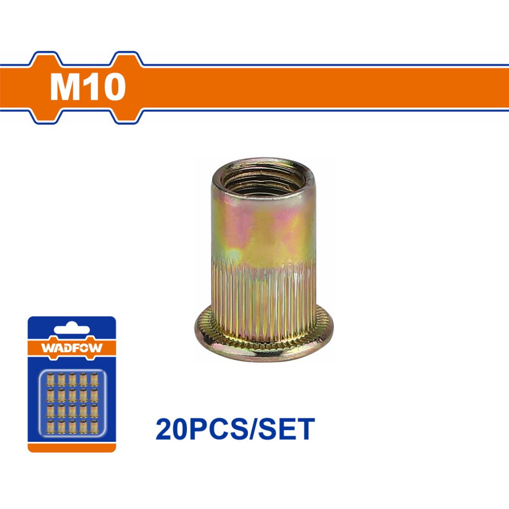 WADFOW ΠΡΙΤΣΙΝΙΑ ΣΙΔΗΡΟΥ ΜΕ ΣΠΕΙΡΩΜΑ 10mm 20ΤΕΜ (WRE1K1A)