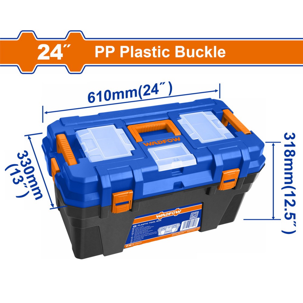 WADFOW ΕΡΓΑΛΕΙΟΘΗΚΗ ΠΛΑΣΤΙΚΗ 24" ΜΕ ΠΛΑΣΤ. ΚΟΥΜΠΩΜΑΤΑ (WTB1324)