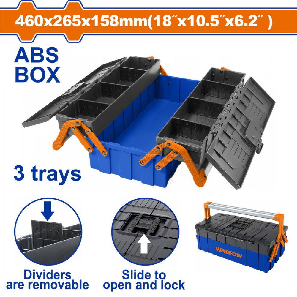 WADFOW ΕΡΓΑΛΕΙΟΘΗΚΗ ΠΛΑΣΤΙΚΗ 3 ΔΙΑΜΕΡΙΣΜΑΤΩΝ (WTB4303)