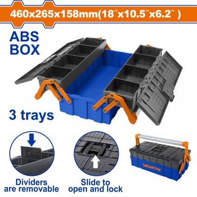 WADFOW ΕΡΓΑΛΕΙΟΘΗΚΗ ΠΛΑΣΤΙΚΗ 3 ΔΙΑΜΕΡΙΣΜΑΤΩΝ (WTB4303)