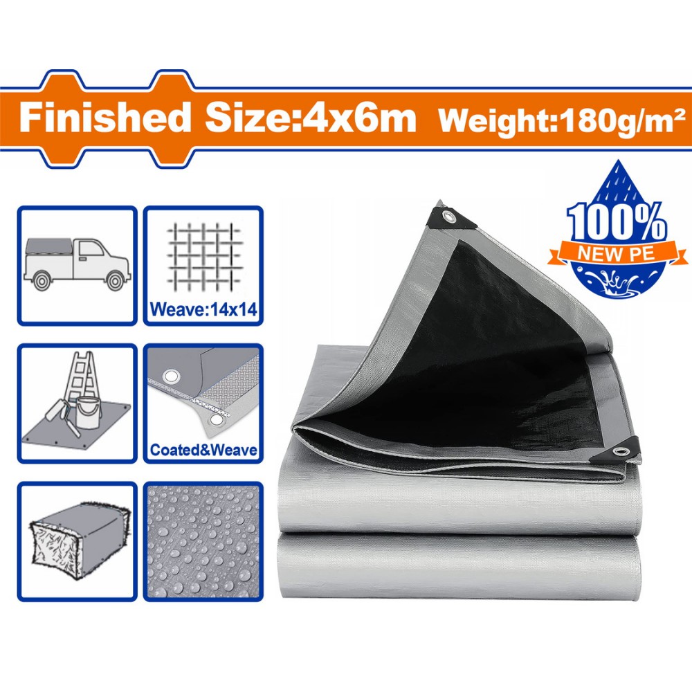 WADFOW ΜΟΥΣΑΜΑΣ ΑΔΙΑΒΡΟΧΟΣ 180gr/m2 4X6m (WTQ8846)