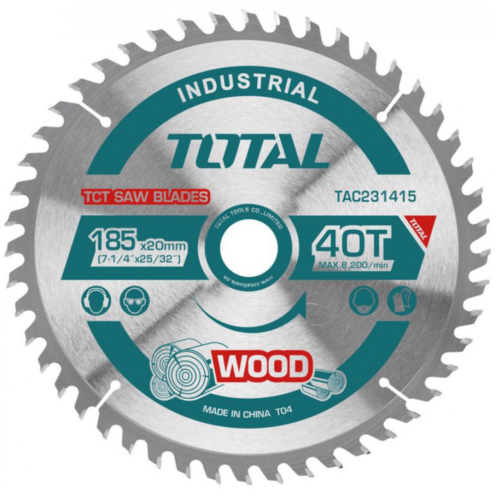 TOTAL ΑΝΤΑΛΛΑΚΤΙΚΟΣ ΔΙΣΚΟΣ Φ-185Χ20-16mm 40T ΓΙΑ TS11418526 / TS1161856 / TSLI1851 (TAC231415)