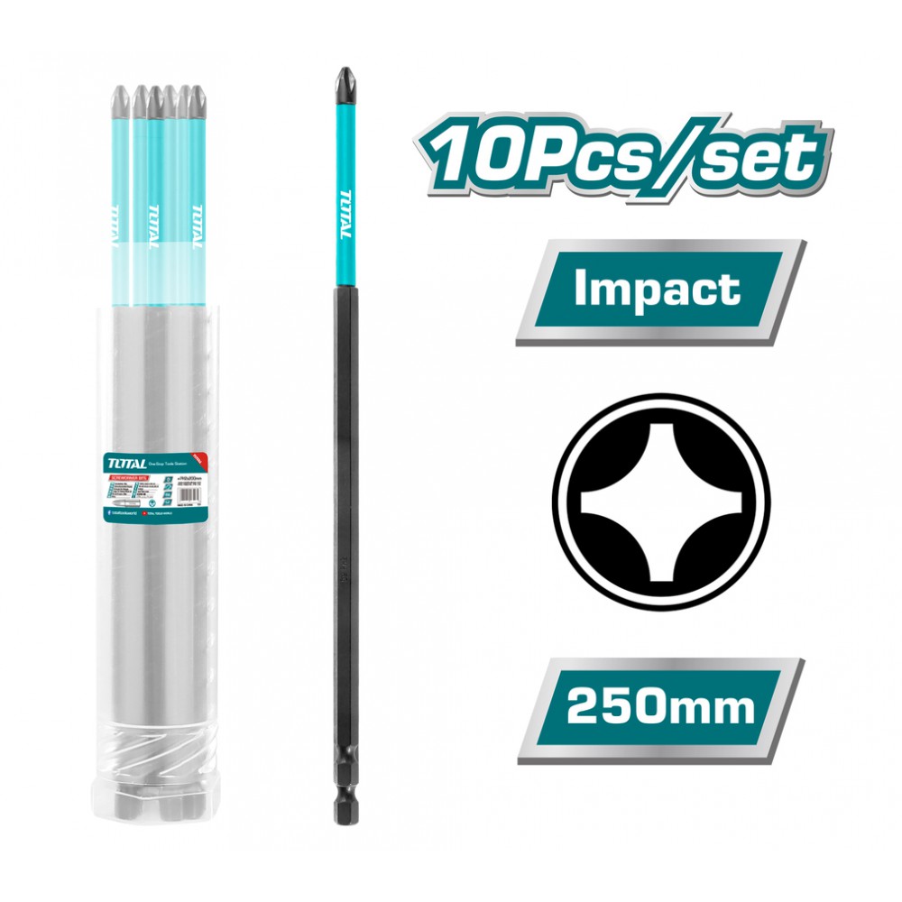 TOTAL ΜΥΤΕΣ ΜΑΓΝΗΤΙΚΕΣ ΜΑΥΡΕΣ ΡH2 250mm 10ΤΕΜ (TACIM16PH2103)