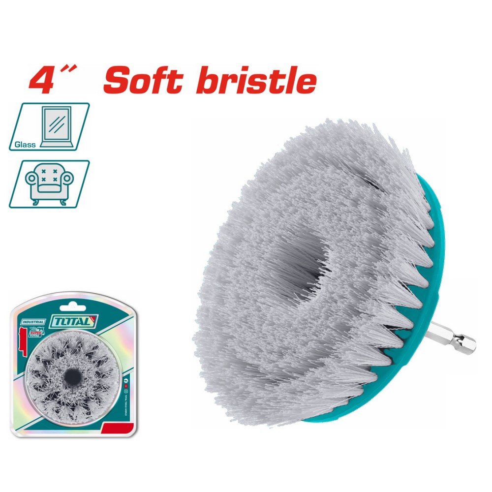 TOTAL ΕΠΑΓΓ. ΒΟΥΡΤΣΑ ΚΑΘΑΡΙΣΜΟΥ ΔΡΑΠΑΝΟΥ 1/4" - Φ-90mm ΜΑΛΑΚΗ (TACS1401)