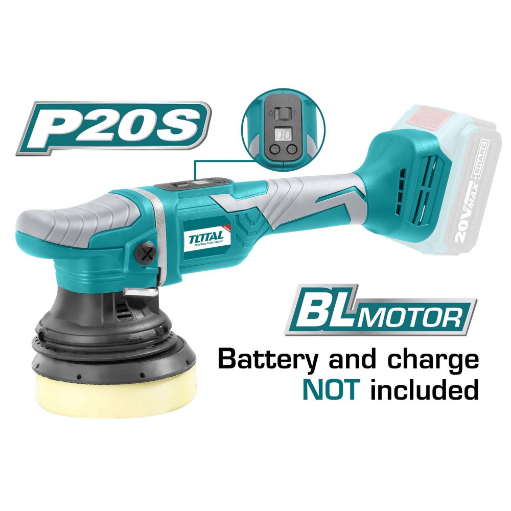 TOTAL ΕΠΑΓΓ. ΓΩΝΙΑΚΟΣ ΑΛΟΙΦΑΔΟΡΟΣ ΜΠΑΤ. Li-ion 20V / 125mm ΧΩΡΙΣ ΜΠΑΤΑΡΙΑ & ΦΟΡΤΙΣΤΗ (TAPLI2002)