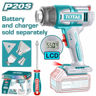 TOTAL ΕΠΑΓΓ. ΠΙΣΤΟΛΙ ΘΕΡΜΟΥ ΑΕΡΑ ΜΠΑΤ. Li-ion 20V ΧΩΡΙΣ ΜΠΑΤΑΡΙΑ & ΦΟΡΤΙΣΤΗ (TBLI2003)