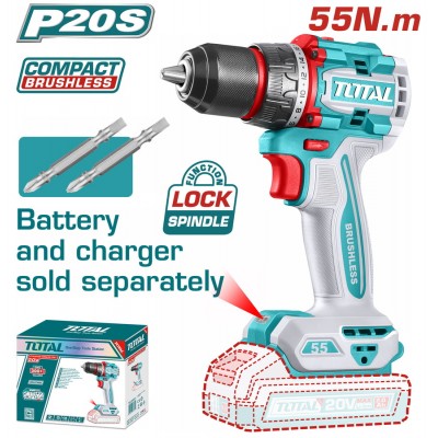 TOTAL ΕΠΑΓΓ. ΔΡΑΠΑΝΟΚΑΤΣΑΒΙΔΟ ΜΠΑΤ. Li-ion 20V / 55Nm BL Motor ΧΩΡΙΣ ΜΠΑΤ & ΦΟΡΤΙΣΤΗ (TDLI205581)