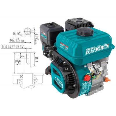 TOTAL ΕΠΑΓΓ. ΚΙΝΗΤΗΡΑΣ ΒΕΝΖ. 196cc - 6.5HP ΣΦΗΝΑ (TGEN16821)