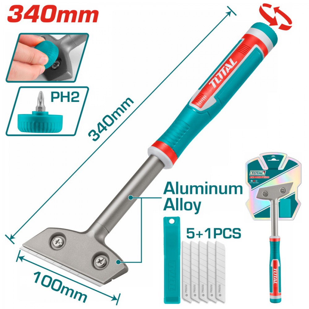 TOTAL ΕΠΑΓΓ. ΜΕΤΑΛΛΙΚΗ ΞΥΣΤΡΑ 340mm (TGS3088)