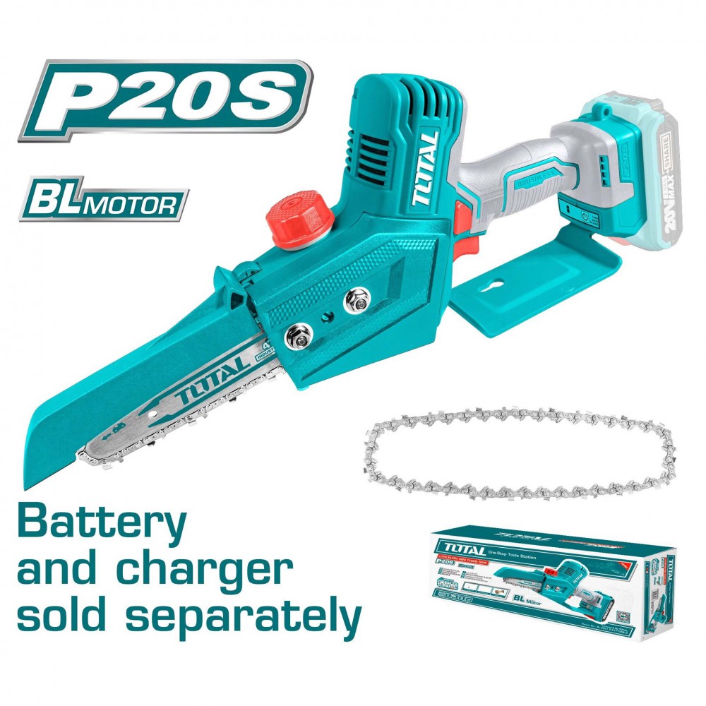 TOTAL ΕΠΑΓΓ. ΑΛΥΣΟΠΡΙΟΝΟ ΚΛΑΔ ΜΠΑΤ. Li-ion 20V / 6" ΧΩΡΙΣ ΜΠΑΤΑΡΙΑ & ΦΟΡΤΙΣΤΗ BL Motor (TGSLI2068)