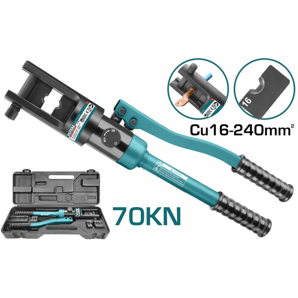 TOTAL ΥΔΡΑΥΛΙΚΗ ΠΡΕΣΑ ΑΚΡΟΔΕΚΤΩΝ Cu 16-240mm2 (THCT0240)