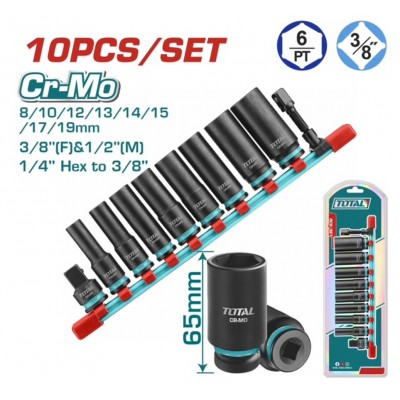 TOTAL ΕΠΑΓΓ. ΣΕΤ ΚΑΡΥΔΑΚΙΑ ΑΕΡΟΣ ΜΑΥΡΑ ΜΑΚΡΙΑ ΕΞΑΓΩΝΑ 3/8" 10 ΤΕΜ (THKISD38106L)