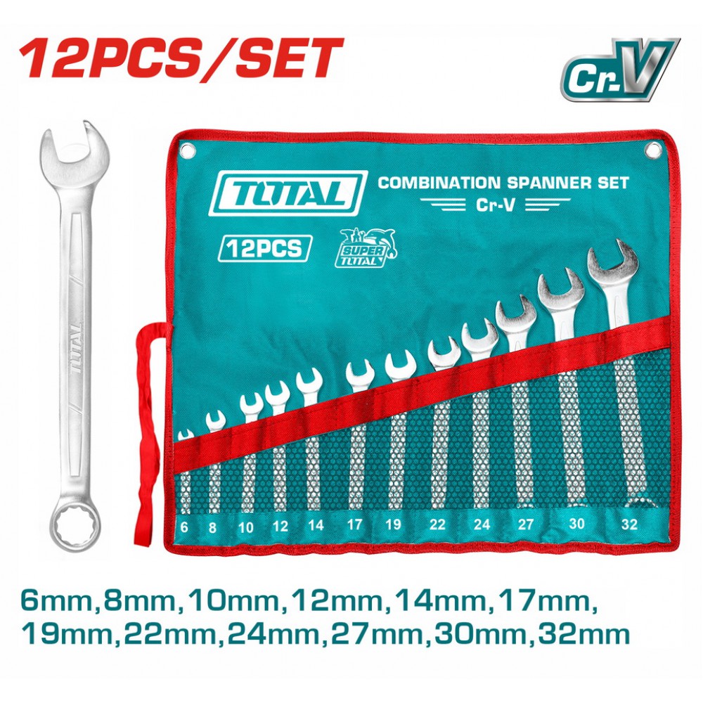 TOTAL ΕΠΑΓΓ. ΣΕΤ ΓΕΡΜΑΝΟΠΟΛΥΓΩΝΑ 12ΤΕΜ / 6-32mm (THT1022122)