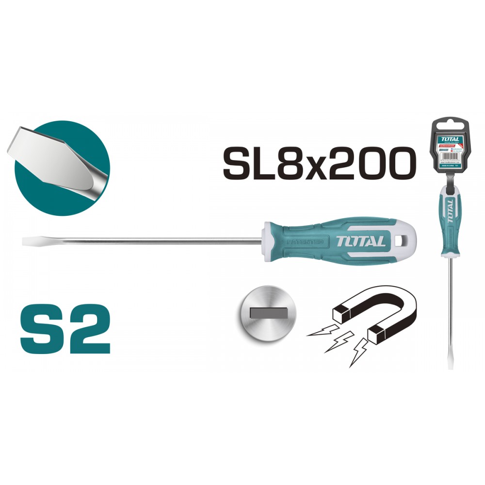 TOTAL ΚΑΤΣΑΒΙΔΙ ΜΑΓΝΗΤΙΚΟ ΙΣΙΟ SL 8 X 200mm (THT268200)