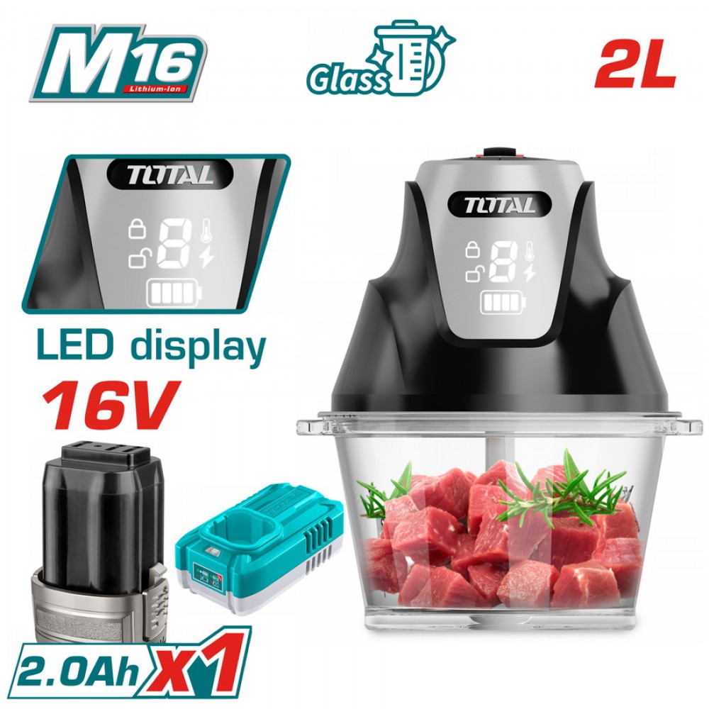 TOTAL ΠΟΛΥΚΟΠΤΗΣ Multi ΜΠΑΤ.  Li-ion 16V / 2Lit / 2Ah / 1 ΜΠΑΤ (TMG029K)