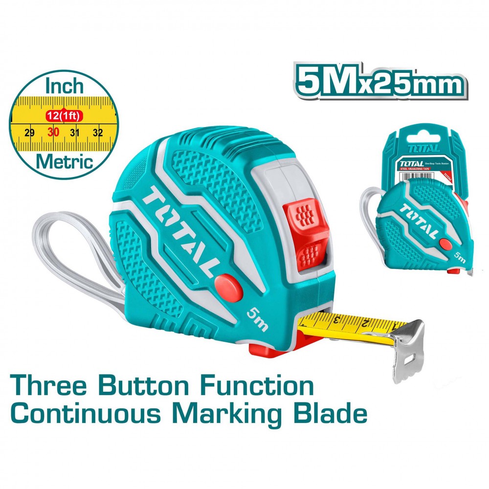 TOTAL ΜΕΤΡΟΤΑΙΝΙΑ 5m X 25mm (TMT126052)