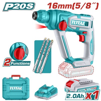 TOTAL ΠΝΕΥΜΑΤΙΚΟ ΠΙΣΤΟΛΕΤΟ ΜΠΑΤ. Li-ion 20V / 2Ah / 1 ΜΠΑΤ (TRHLI201681E)