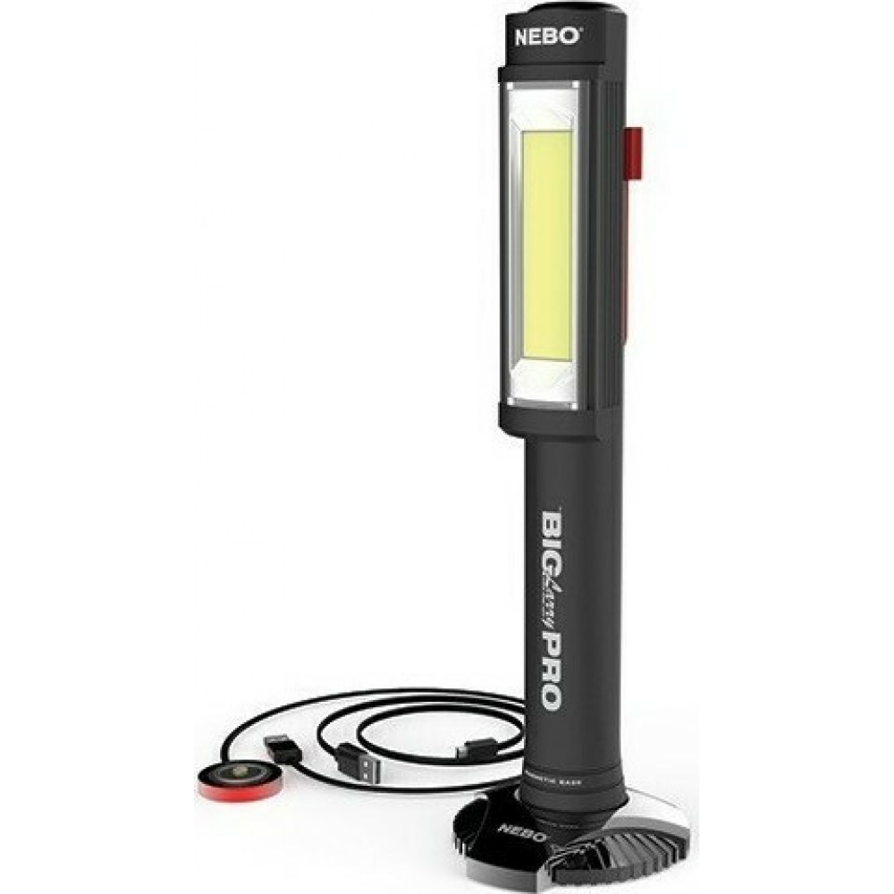 Nebo Φακός Συνεργείου Μπαταρίας LED με Φωτεινότητα έως 500lm Big Larry Pro