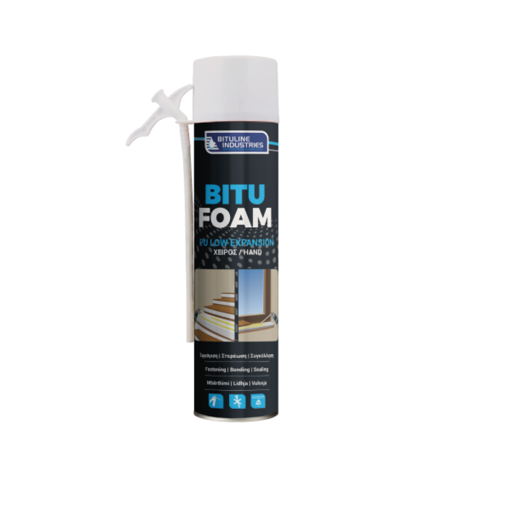 BITUFOAM PU LOW EXPANSION HAND 750ml(ΧΑΜΗΛΗΣ ΔΙΟΓΚΩΣΗΣ ΧΕΙΡΟΣ)