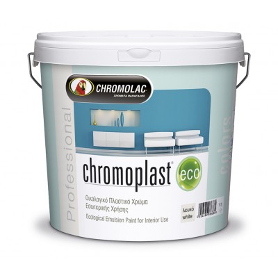 CHROMOPLAST ECO πλαστικό χρώμα ΛΕΥΚΟ 9L