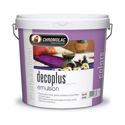 DECOPLUS EMULSION πλαστικό χρώμα ΛΕΥΚΟ 9L