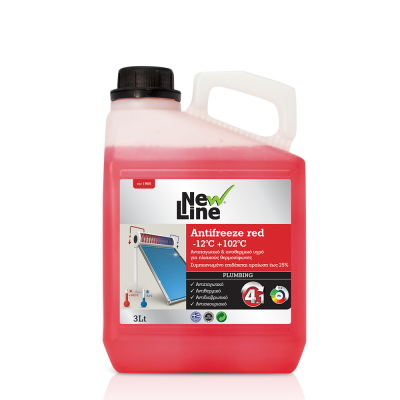 Antifreeze Red -12°C + 102°C Αντιπαγωτικό & αντιθερμικό υγρό για ηλιακούς θερμοσίφωνες 3L