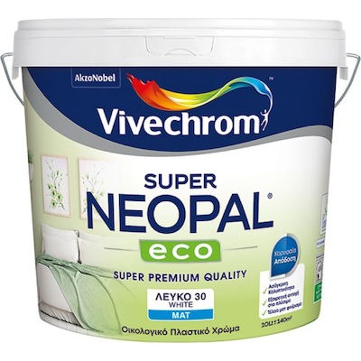 Vivechrom Super Neopal Eco Πλαστικό Χρώμα Οικολογικό για Εσωτερική Χρήση 10lt