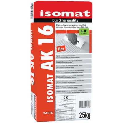 Isomat AK 16Κόλλα Πλακιδίων Λευκή 25kg